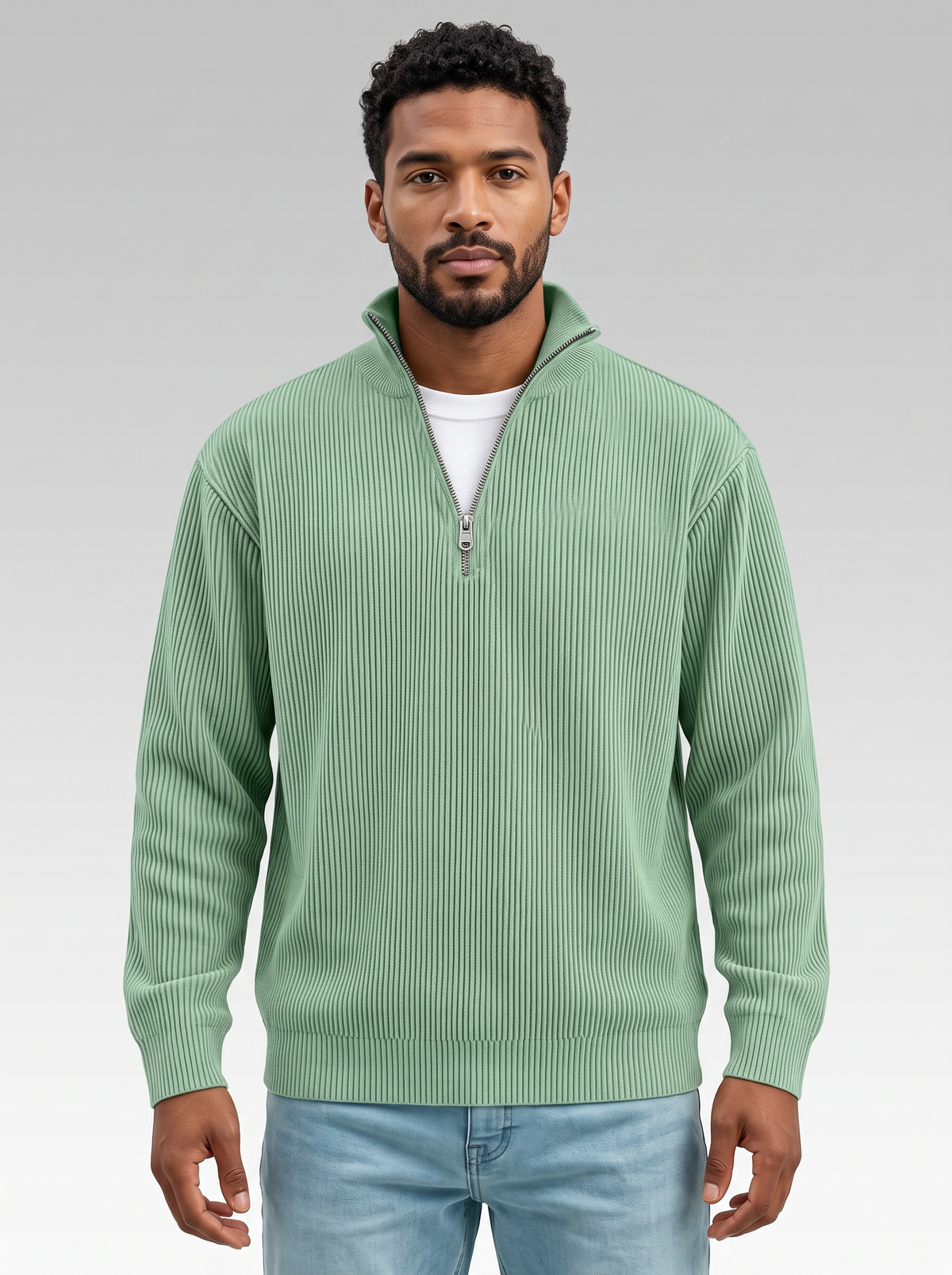 Adonis | Jersey Ligero con Cuello de Cremallera
