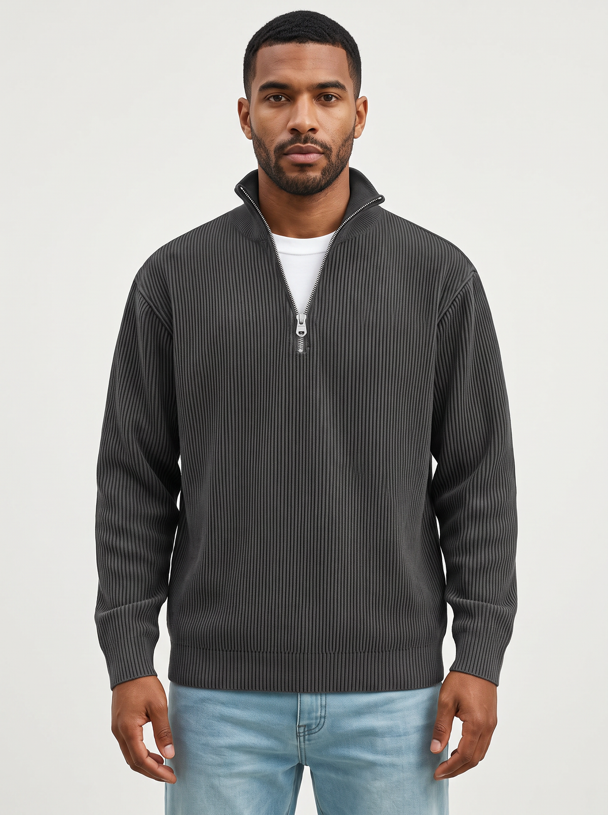 Adonis | Jersey Ligero con Cuello de Cremallera