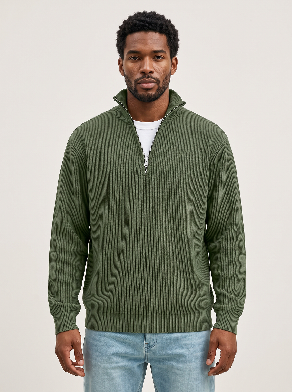 Adonis | Jersey Ligero con Cuello de Cremallera