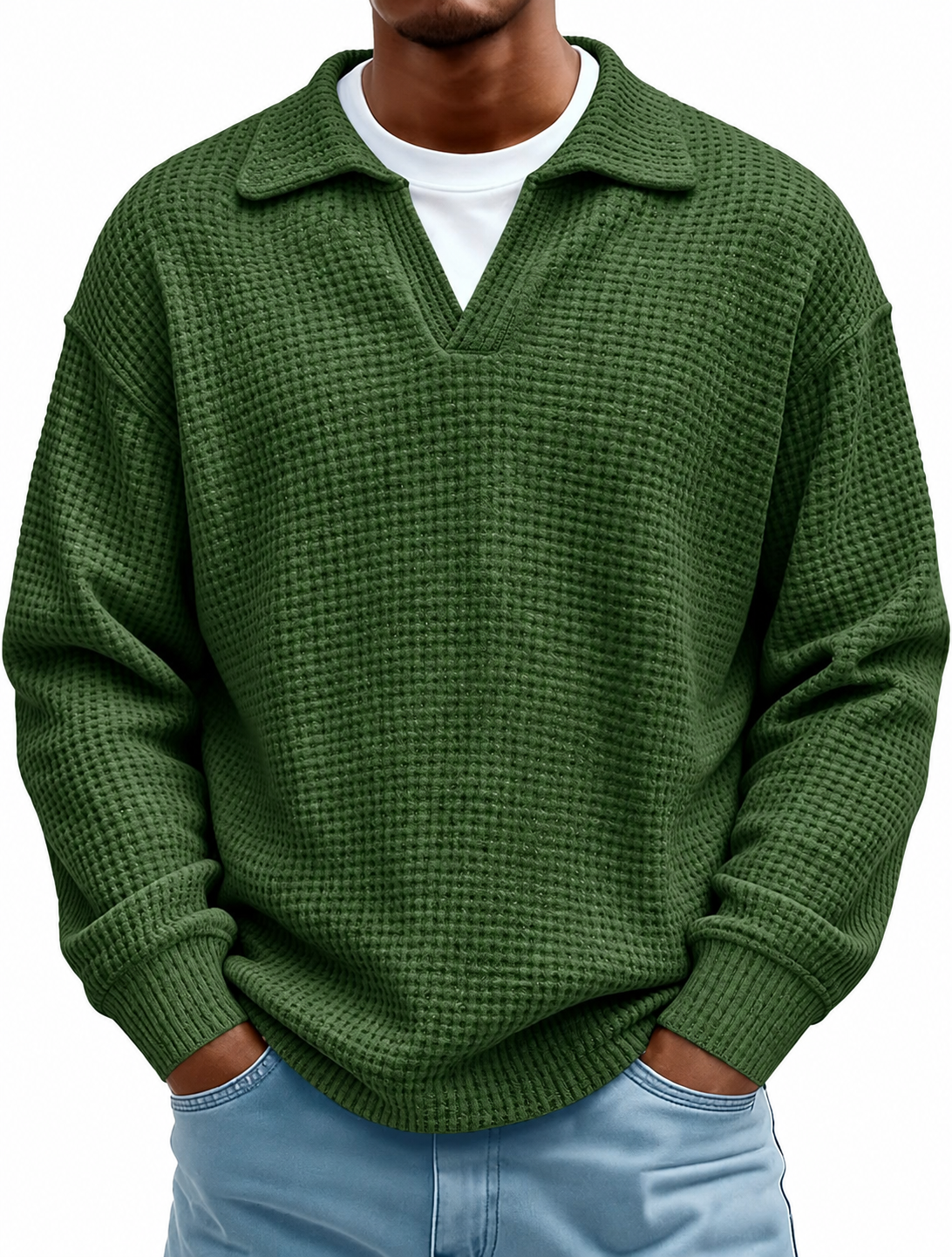 Nerio | Polo Waffle Cuello Doble capa