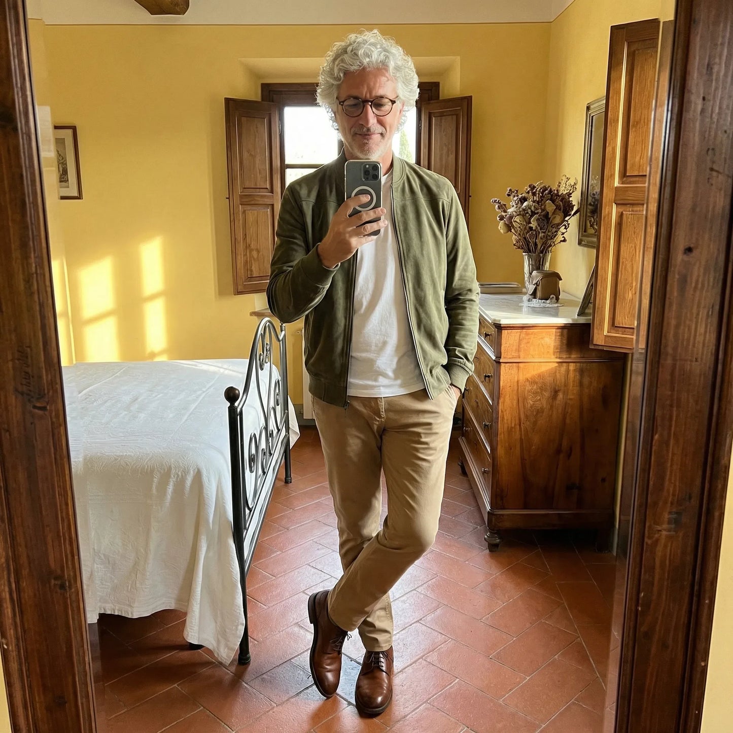 Riviera - Chaqueta bomber de ante