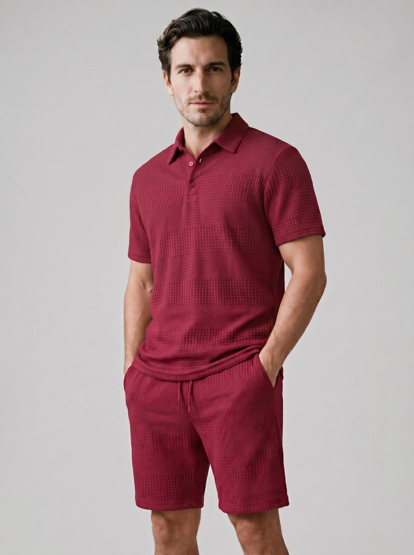 Conjunto de Polo y Pantalón Corto para Hombre – Casual de Verano