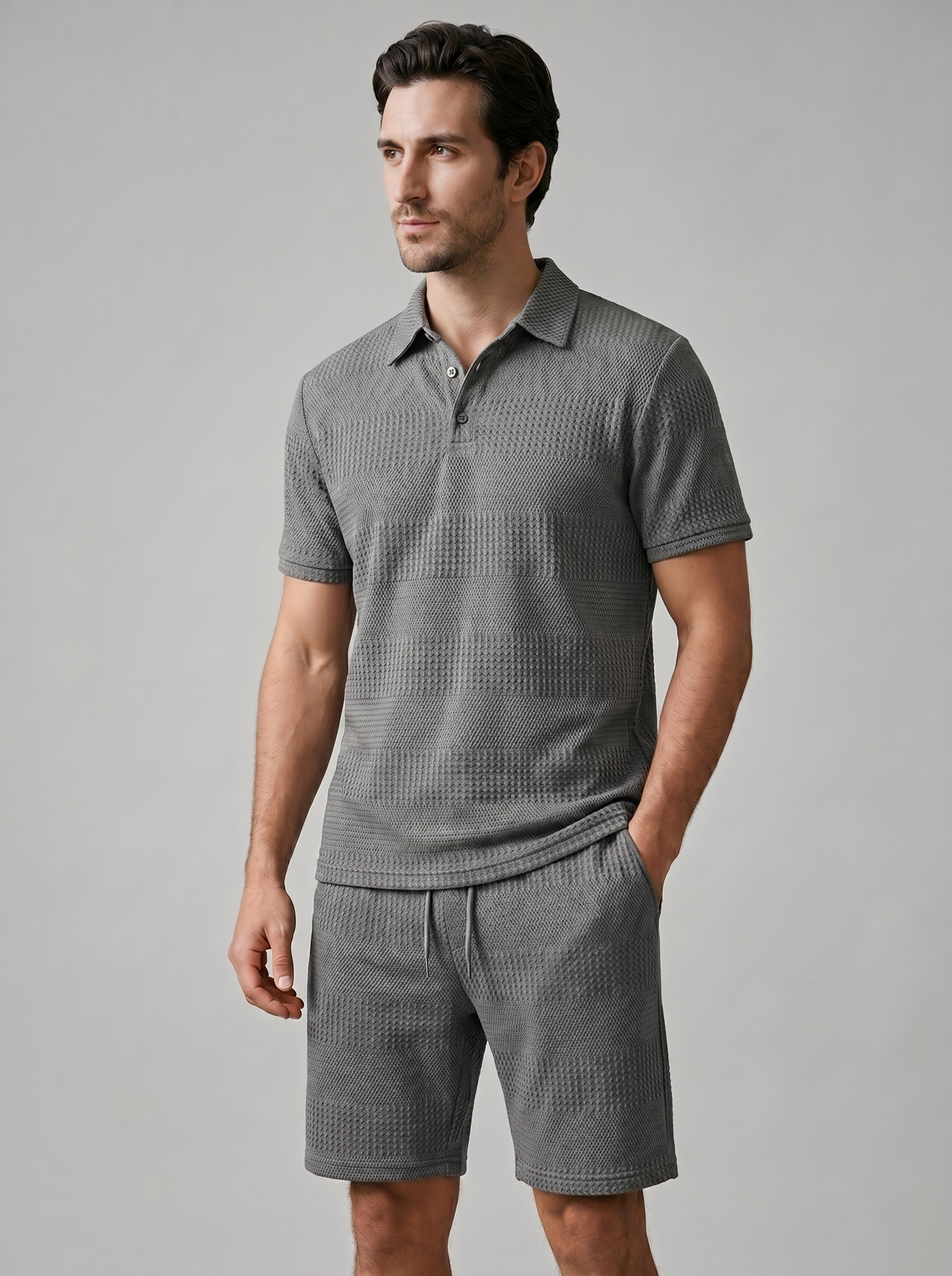 Conjunto de Polo y Pantalón Corto para Hombre – Casual de Verano