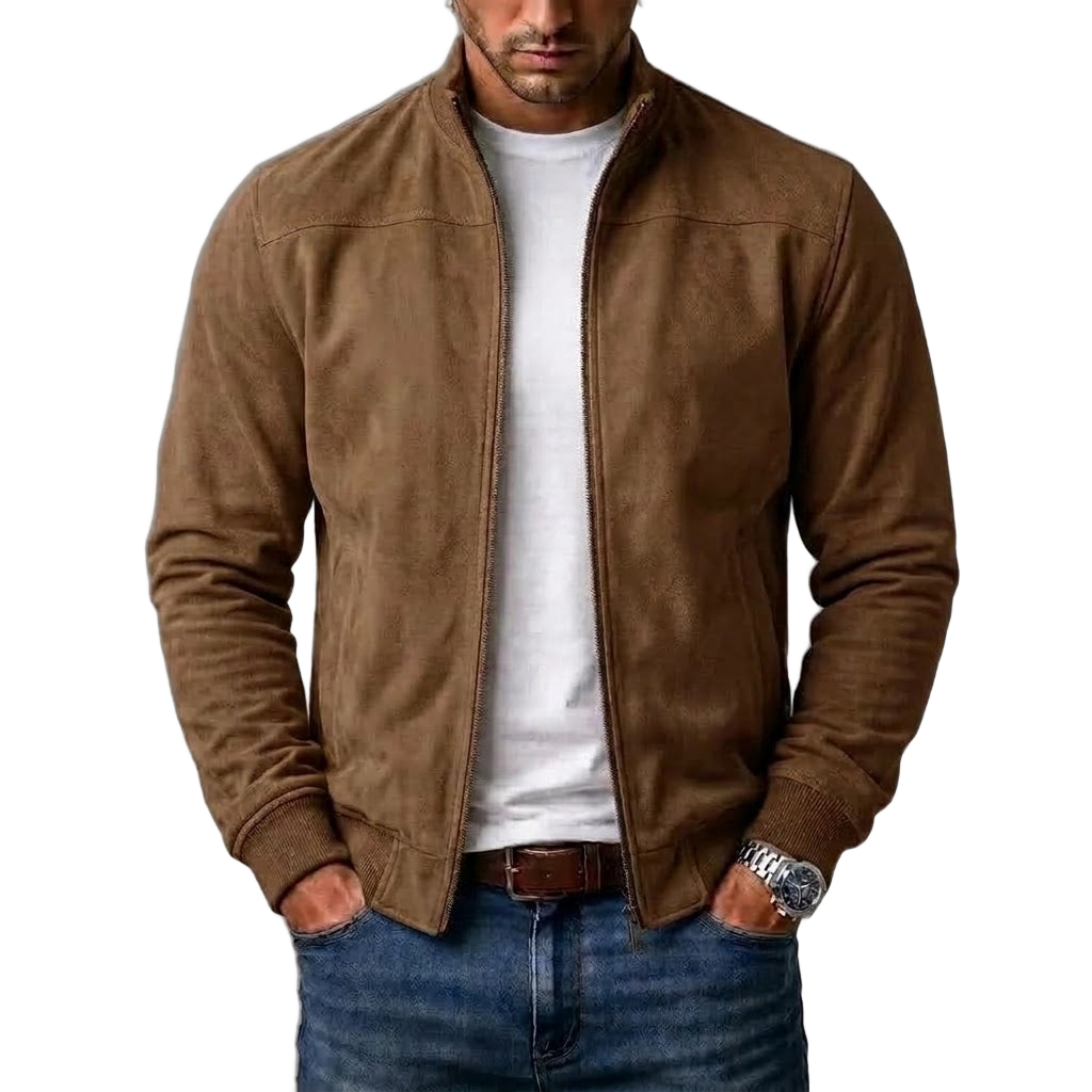 Riviera - Chaqueta bomber de ante suave