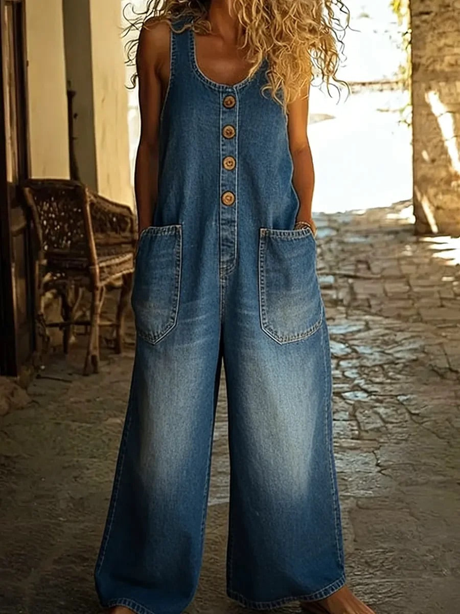 Ruth™ | Peto vaquero vintage de algodón
