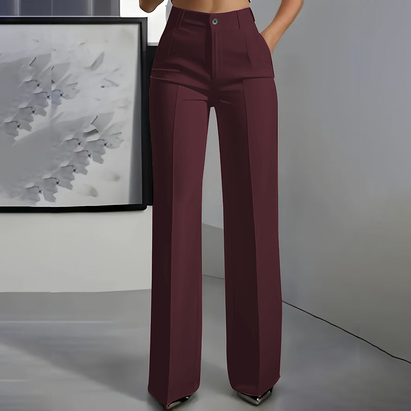 Bologna - Pantalones de traje de mujer de cintura alta