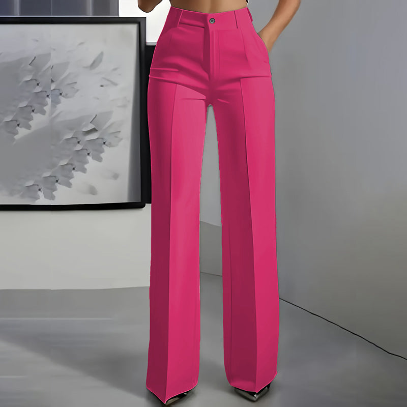 Bologna - Pantalones de traje de mujer de cintura alta