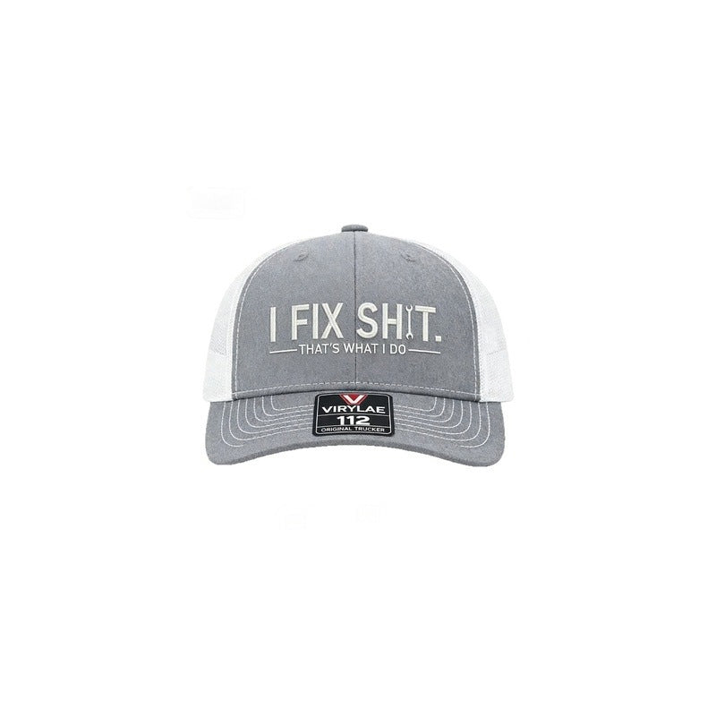 🧢 ¡AHORA CON UN 50 % DE DESCUENTO! 🛠️ Gorra bordada con el lema «I Fix Shit»: diseño divertido, malla transpirable y perfecta para el día a día para hombres resolutivos 🛠️