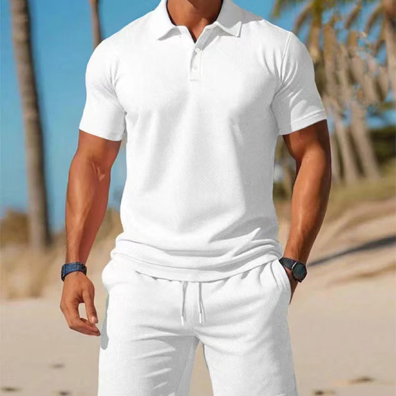 Conjunto de verano de dos piezas para hombre – Camiseta y pantalón corto