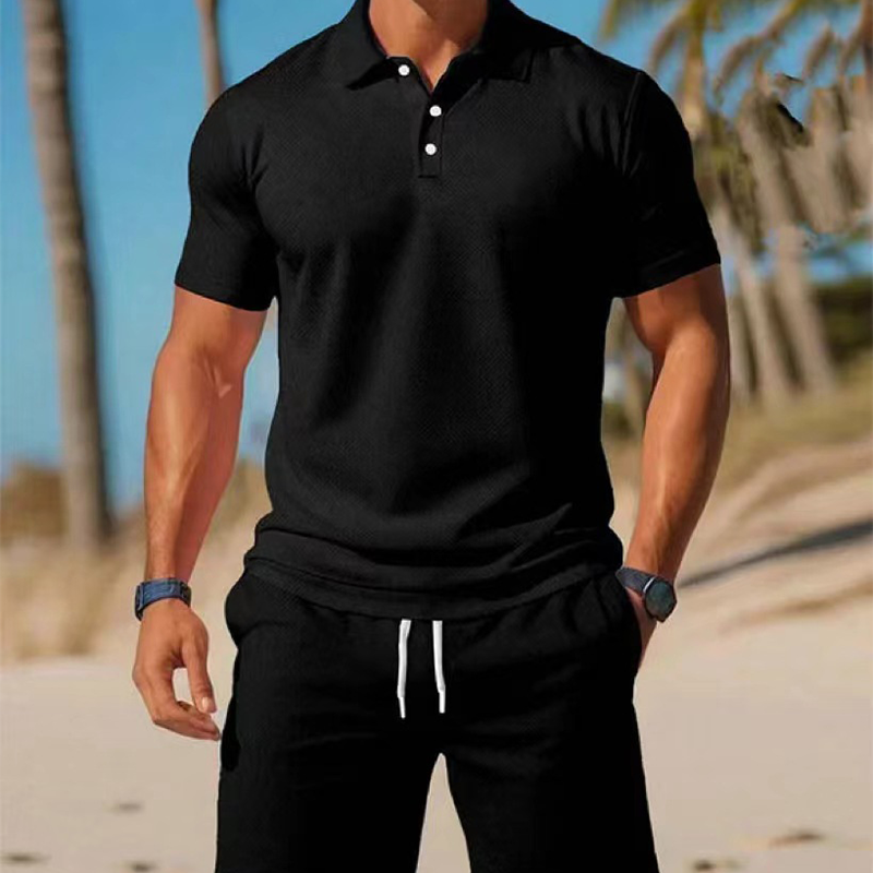 Conjunto de verano de dos piezas para hombre – Camiseta y pantalón corto