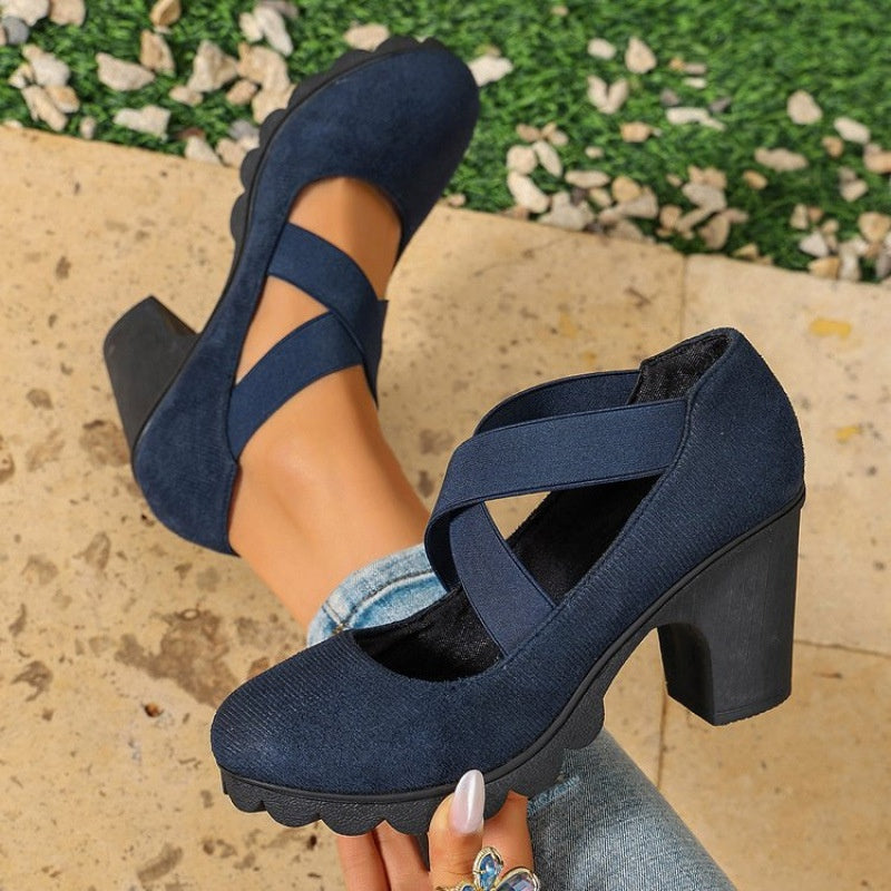 Zapatos Mary Jane de punta redonda