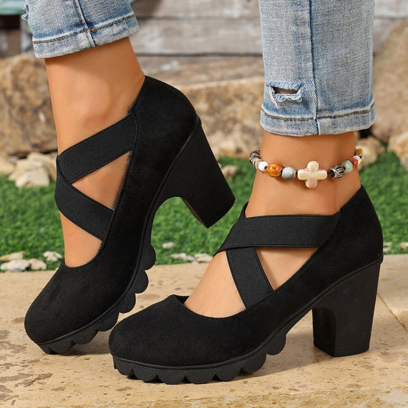 Zapatos Mary Jane de punta redonda