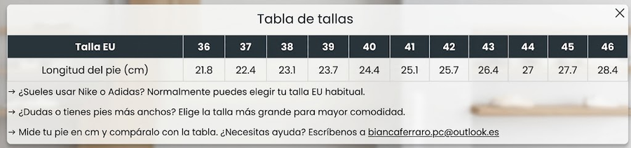 Guía de tallas de Alex | Elévate +6CM | +8CM |+10CM 🔥-50% Segunda Unidad🔥