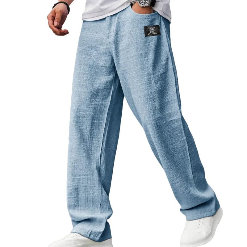 Madrid - Pantalones de hombre transpirables de lino y algodón