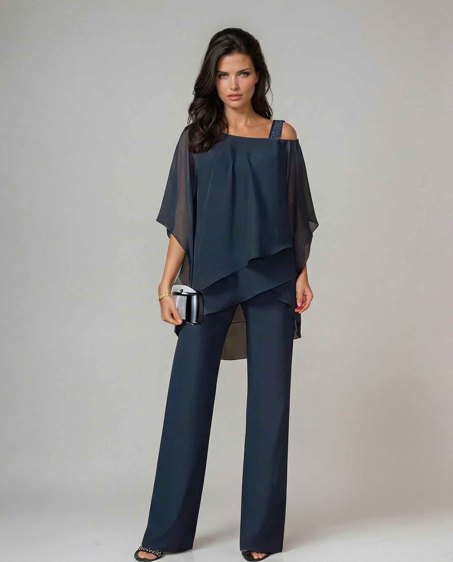 Marina - Conjunto blusa y pantalón