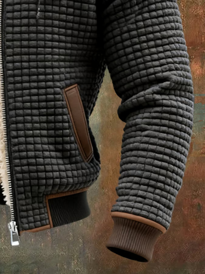 Leonardo | Chaqueta Retro con Capucha y Cremallera